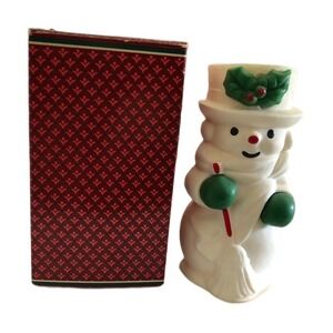 AVON Vintage MR SNOWLIGHT Bayberry Fragrance Candle Christmas Snowman